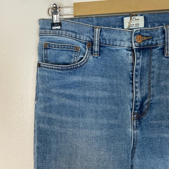 J. Crew Billie Demi Boot Crop Women's Jeans Size 29 Light Wash Stretch Blue - Picture 3 of 11